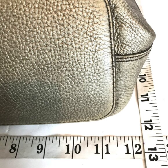 Fossil Gold Leather Hobo Womens Shoulder Bag - Picture 7 of 12